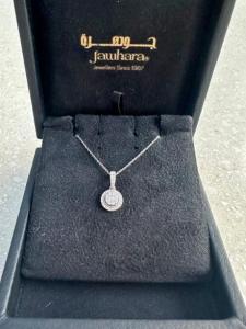 Genuine Diamond Necklace with 18 carat Gold Chain