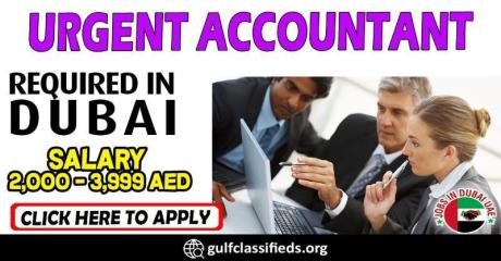 URGENT ACCOUNTANT REQUIRED IN DUBAI