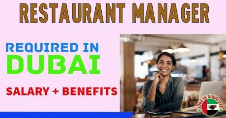 Restaurant Manager Required in Dubai