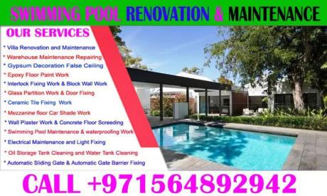 Swimming Pool Maintenance Service ajman Dubai Sharjah +971564892942