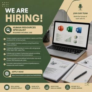 Human Resources Specialist Required in Dubai