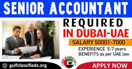 SENIOR ACCOUNTANT REQUIRED IN DUBAI