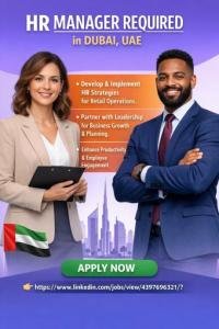 HR Manger Required in Dubai
