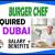 Burger Chef Required in Dubai