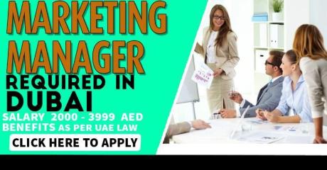 Marketing Manager (Real Estate Experience) Required in Dubai