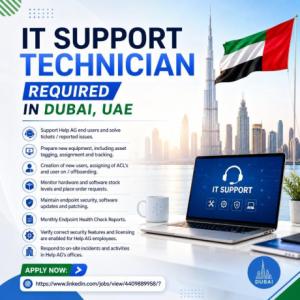 IT Support Technician Required in Dubai