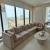 Customised luxury L shaped velvet sofa