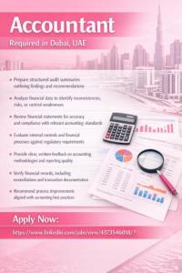 Accountant Required in Dubai