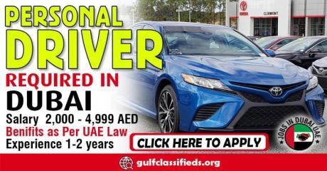 PERSONAL DRIVER REQUIRED IN DUBAI