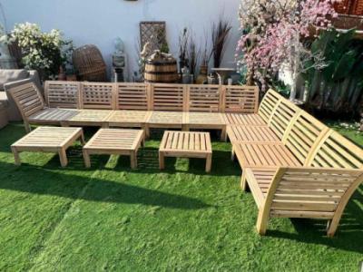 Outdoor Sectional wooden corner sofa