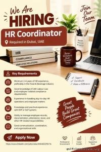 HR Coordinator Required in Dubai