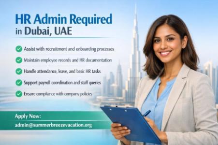 HR Admin Required in Dubai