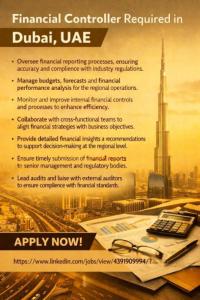Financial Controller Required in Dubai