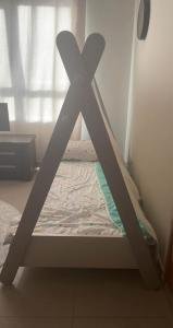 Bed with mattress