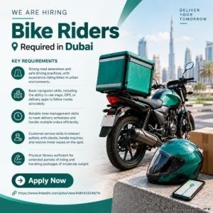 Bike Riders Required in Dubai