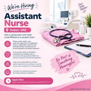 Assistant Nurse Required in Dubai