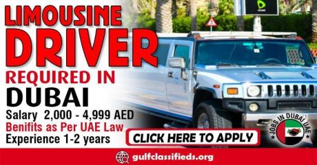 LIMOUSINE DRIVER REQUIRED IN DUBAI
