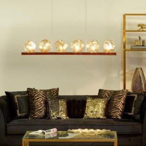 Home centre Helix 6-Light Glass Classic chandelier (Brand New)