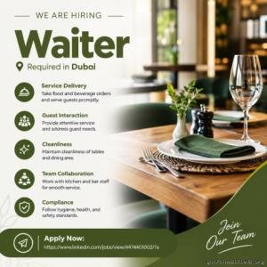 Waiter Required in Dubai