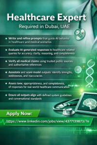 Healthcare Expert Required in Dubai