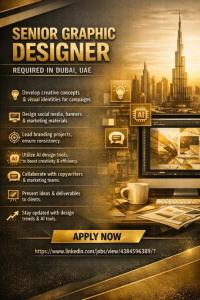 Senior Graphic Designer Required in Dubai