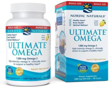 Nordic Naturals Ultimate Omega, Lemon Flavor - 1280 mg Omega-3-90 Soft Gels