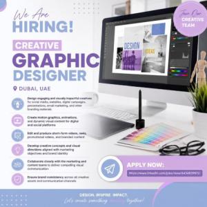 Creative Graphic Designer Required in Dubai