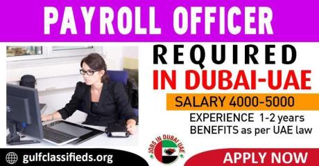PAYROLL OFFICER REQUIRED IN DUBAI