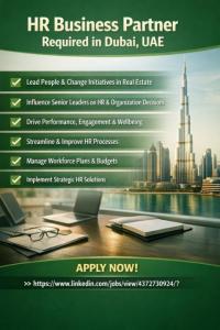 HR Business Partner Required in Dubai