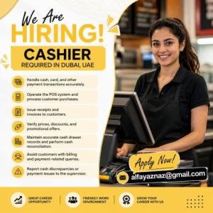 Cashier Required in Dubai