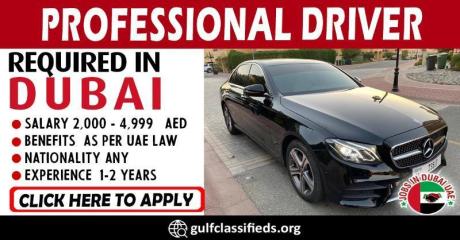 PROFESSIONAL DRIVER REQUIRED IN DUBAI