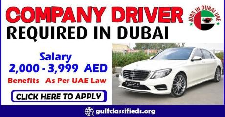 COMPANY DRIVERS REQUIRED IN DUBAI