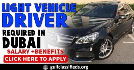 LIGHT VEHICLE DRIVER REQUIRED IN DUBAI