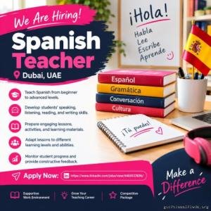 Spanish Teacher Required in Dubai