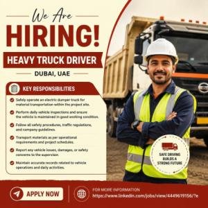 Heavy Truck Driver Required in Dubai