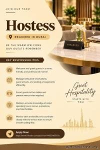 Hostess Required in Dubai