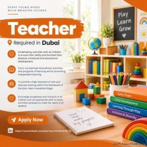 Teacher Required in Dubai