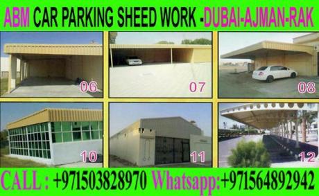 Modern Car Parking Shade Fixing in Dubai Ajman Sharjah