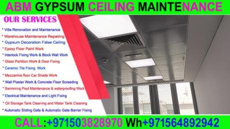 Gypsum Wall Partition Contractor Umm Al Quwain Ajman Dubai Sharjah