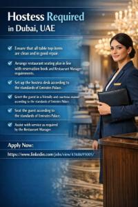 Hostess Required in Dubai