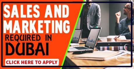 Sales And Marketing Specialist Required in Dubai