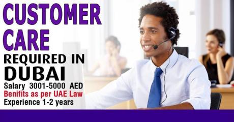 Customer Care Required in Dubai