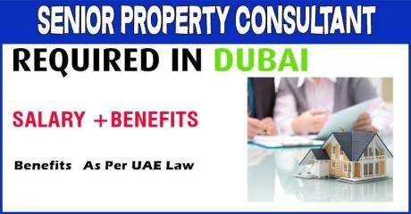 Senior Property Consultant Required in Dubai