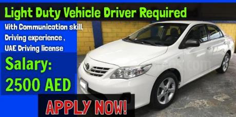 Light Duty Vehicle Driver Required