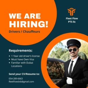 Hiring Open for Safe Drivers and Chauffeurs