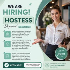 Hostess Required in Dubai