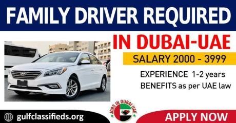 FAMILY DRIVER REQUIRED IN DUBAI