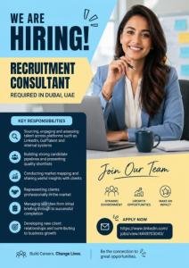 Recruitment Consultant Required in Dubai