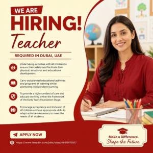 Teacher Required in Dubai