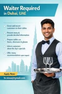 Waiter Required in Dubai